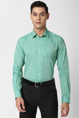 PETER ENGLAND Men Solid Formal Green Shirt