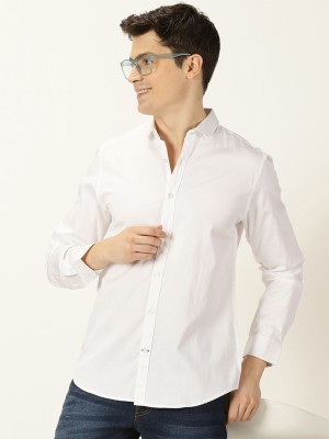 Mast & Harbour Men Solid Casual White Shirt