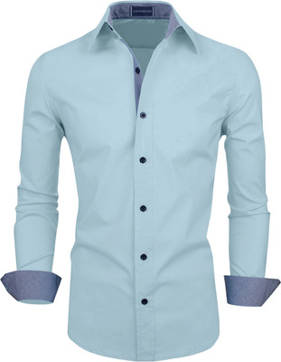 ZOMBOM Men Solid Casual Multicolor Shirt