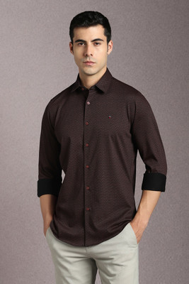 LOUIS PHILIPPE Men Printed Casual Maroon Shirt