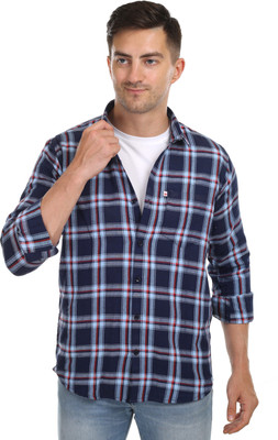 Shreyash Textiles Fab Men Solid, Checkered Casual Green Shirt