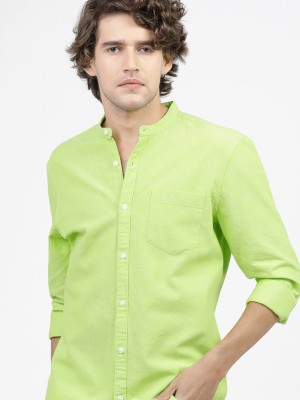 KETCH Men Solid Casual Green Shirt