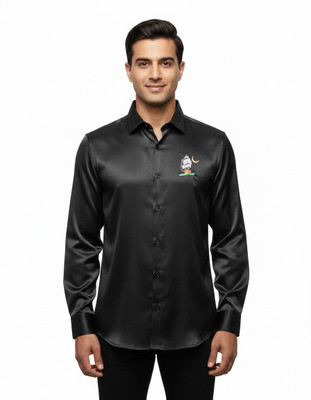 Kunashk creations Men Solid Formal Black Shirt
