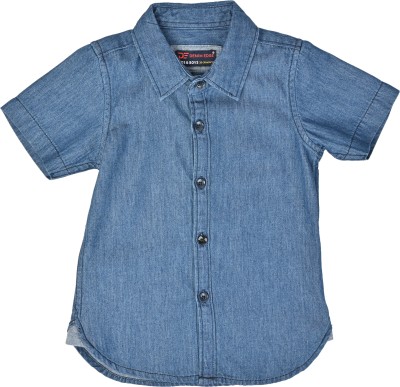 DENIM EDGE Baby Boys Solid Casual Dark Blue Shirt