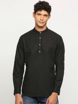 Pepe Jeans Men Solid Casual Black Shirt