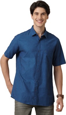 CAVALLO BY LINEN CLUB Men Solid Casual Blue Shirt