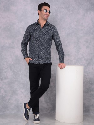 CRIMSOUNE CLUB Men Printed Casual Dark Blue Shirt