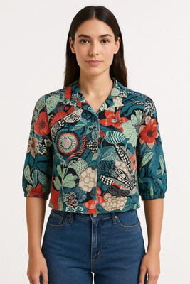 GLENZI Women Printed Casual Multicolor Shirt
