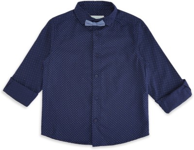 Pantaloons Junior Boys Printed Casual Dark Blue Shirt