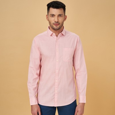 Byford by Pantaloons Men Solid Casual Pink Shirt