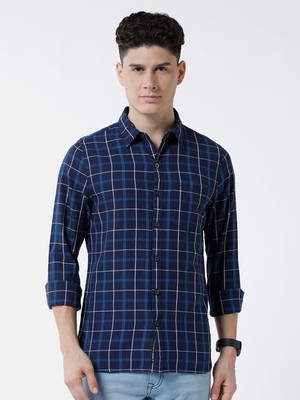 WROGN Men Checkered Casual Yellow, Black, White Shirt