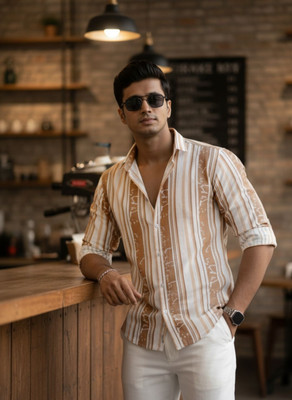 INDICLUB Men Self Design Casual Multicolor Shirt