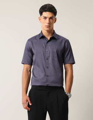 ARROW Men Printed Formal Purple Shirt