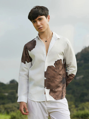 LENUS Men Self Design Casual Multicolor Shirt