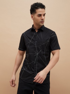 CODE by Lifestyle Men Printed Casual Black Shirt