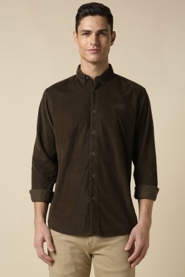 Allen Solly Men Solid Casual Brown Shirt