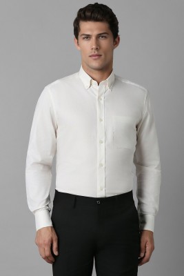 LOUIS PHILIPPE Men Solid Formal Cream Shirt