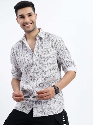 Showoff Men Printed Casual White Shirt