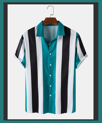 sadarshini fashion Men Striped Casual Blue Shirt