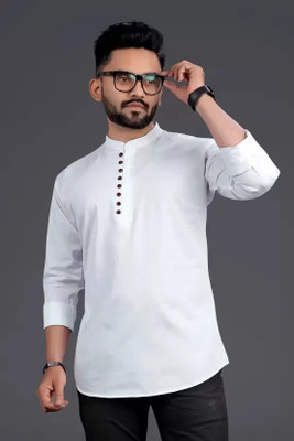 ALVIN ENTERPRISE Men Solid Casual White Shirt