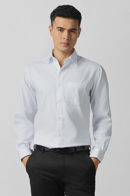 VAN HEUSEN Men Printed Formal Light Blue Shirt