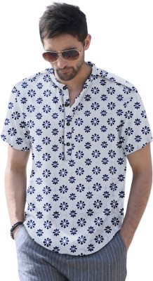 ALVIN ENTERPRISE Men Printed Casual White Shirt