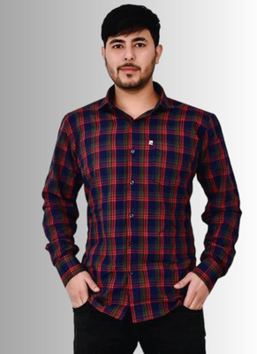 V K Creation Men Checkered Casual Multicolor Shirt