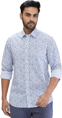 COLORPLUS Men Printed Casual Blue Shirt
