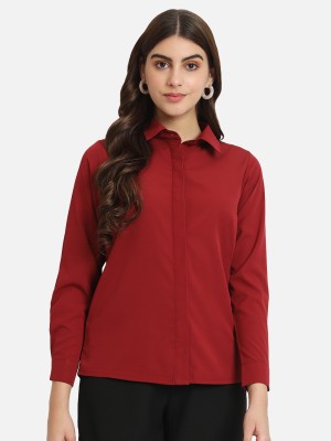 OTIRA Women Solid Casual Red Shirt