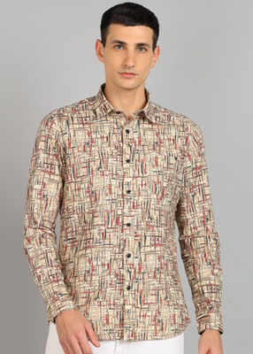 KILLER Men Printed Casual Blue Shirt