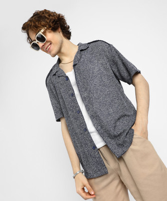 CAMPUS SUTRA Men Printed Casual Grey Shirt