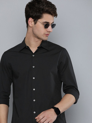 LEVI'S Men Solid Casual Black Shirt