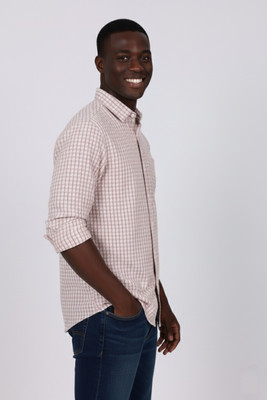 Aarna Enterprise Men Self Design Casual Pink Shirt