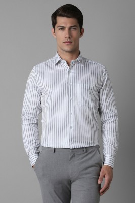 LOUIS PHILIPPE Men Striped Formal Grey Shirt