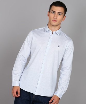 Allen Solly Men Solid Casual Grey Shirt