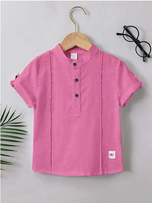 Mammeru Boys Solid Festive Multicolor Shirt