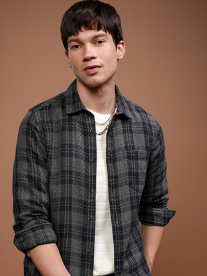 HIGHLANDER Men Checkered Casual Multicolor Shirt