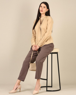 Boldcure Fashion Women Solid Casual Blue Shirt