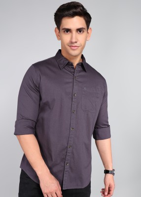 WROGN Men Solid Casual Grey Shirt