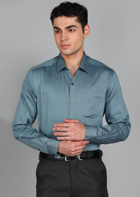 ARROW Men Self Design Formal Blue Shirt