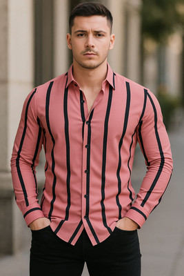dream believe fashion Men Striped Casual Multicolor Shirt