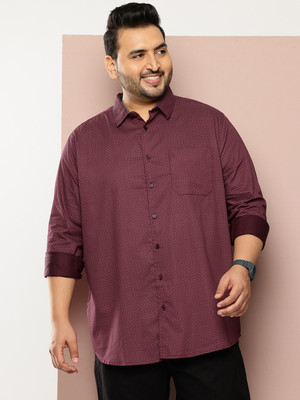 THOMAS SCOTT Men Printed Formal Maroon Shirt