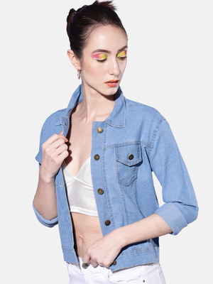 DIMPY GARMENTS Women Solid Casual Light Blue Shirt