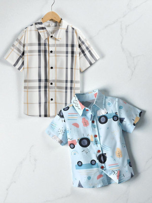 KIDOOZA Boys Printed Casual Multicolor Shirt