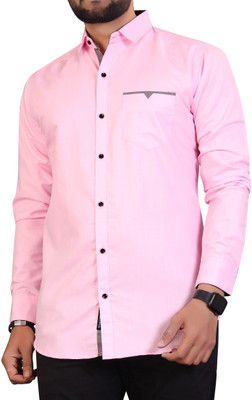 MAHADEV ENTERPRISE Men Solid Casual Pink Shirt