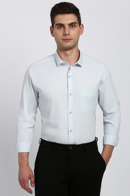 PETER ENGLAND Men Self Design Casual Grey Shirt