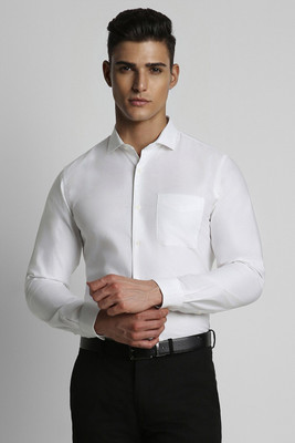 PETER ENGLAND Men Self Design Formal White Shirt
