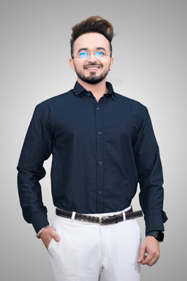 ALVIN ENTERPRISE Men Solid Casual Blue Shirt