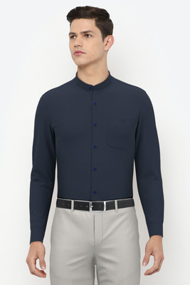 PETER ENGLAND Men Printed Formal Dark Blue Shirt