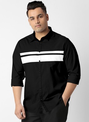 Aloof Men Striped Casual Black, White Shirt